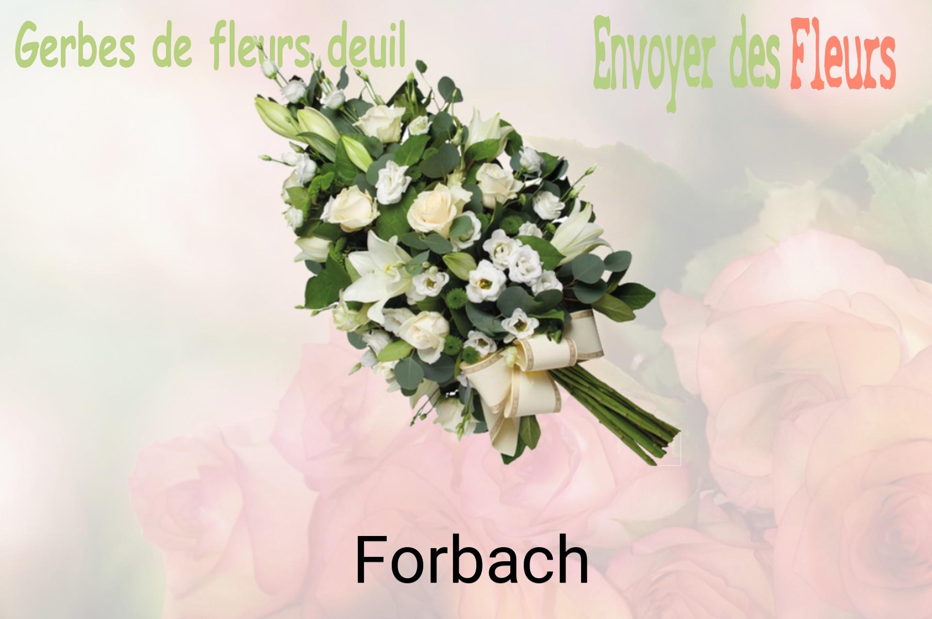 Gerbe de fleurs de deuil livrée à Forbach